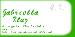 gabriella kluz business card